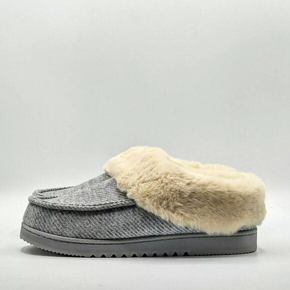 Dearfoams “Total Comfort” Women’s Memory Foam Clog Slipper Light Grey Sizes - Picture 8 of 8